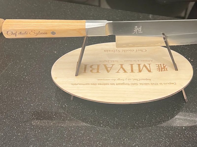 Couteau de chef gravé